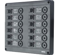 SWITCH PANEL 12 WAY CHOICE FUSES OR BREAKER 12 OR 24V