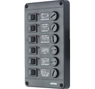 SWITCH PANEL 6 WAY CHOICE FUSES OR BREAKER 12 OR 24V